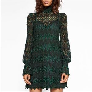 Green lace dress